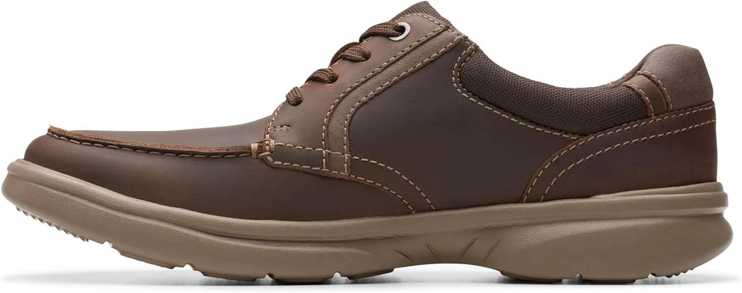 Clarks Mens Bradley Vibe Leather Lifestyle Casual and Fashion Sneakers
