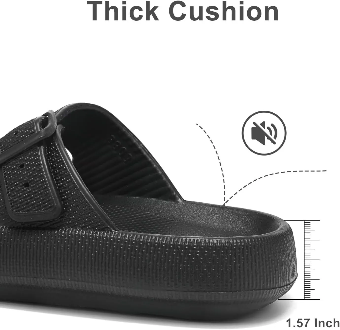 Cloud Slides for Women and Men Cushion Recovery Pillow Sandals, Memory Foam House Shower Slippers for Woman, Non-Slip Comfort Quick Drying