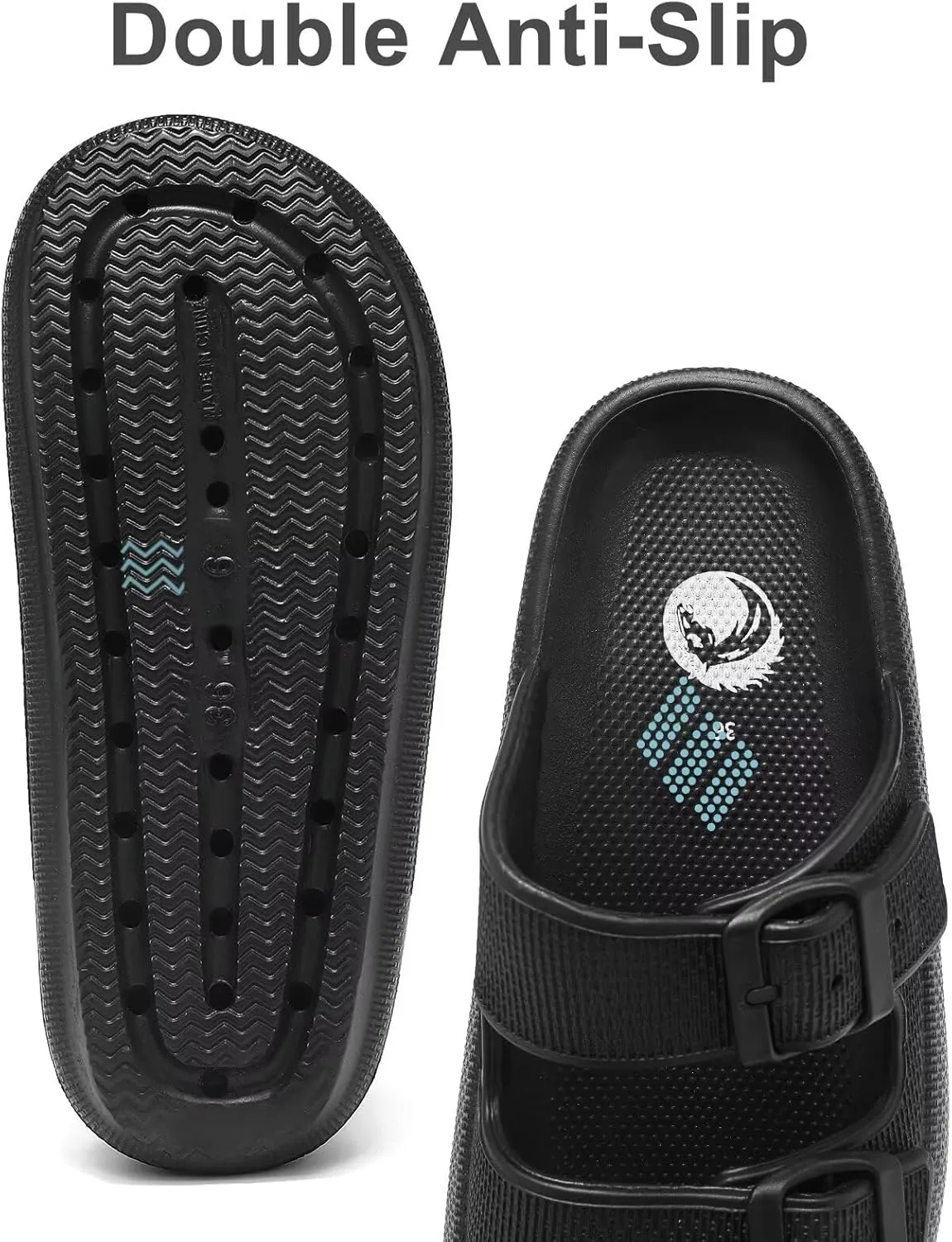 Cloud Slides for Women and Men Cushion Recovery Pillow Sandals, Memory Foam House Shower Slippers for Woman, Non-Slip Comfort Quick Drying