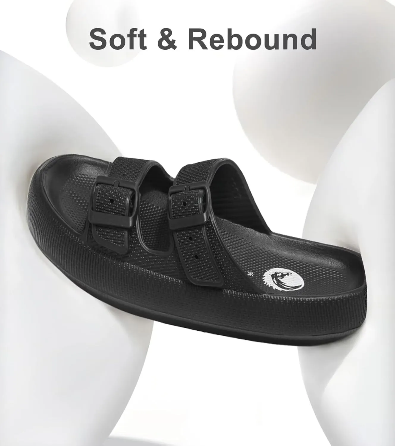 Cloud Slides for Women and Men Cushion Recovery Pillow Sandals, Memory Foam House Shower Slippers for Woman, Non-Slip Comfort Quick Drying