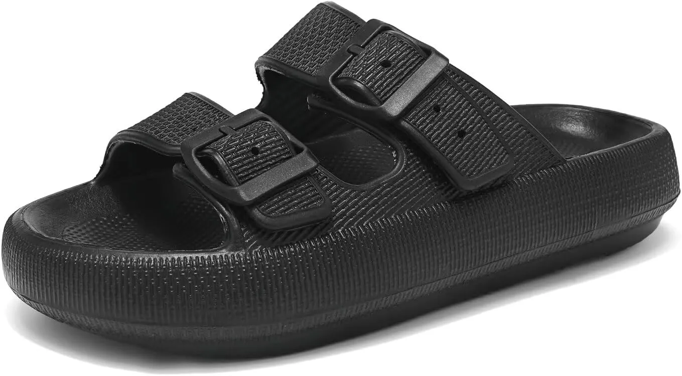 Cloud Slides for Women and Men Cushion Recovery Pillow Sandals, Memory Foam House Shower Slippers for Woman, Non-Slip Comfort Quick Drying