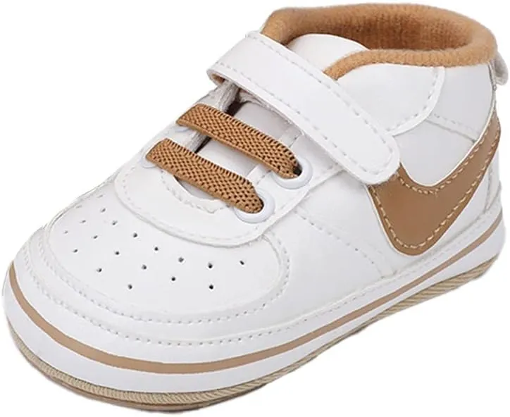 Clowora Unsex Baby Shoes Boys Girls Infant Sneakers Non-Slip Soft Rubber Sole Toddler Crib First Walker Lightweight Shoes