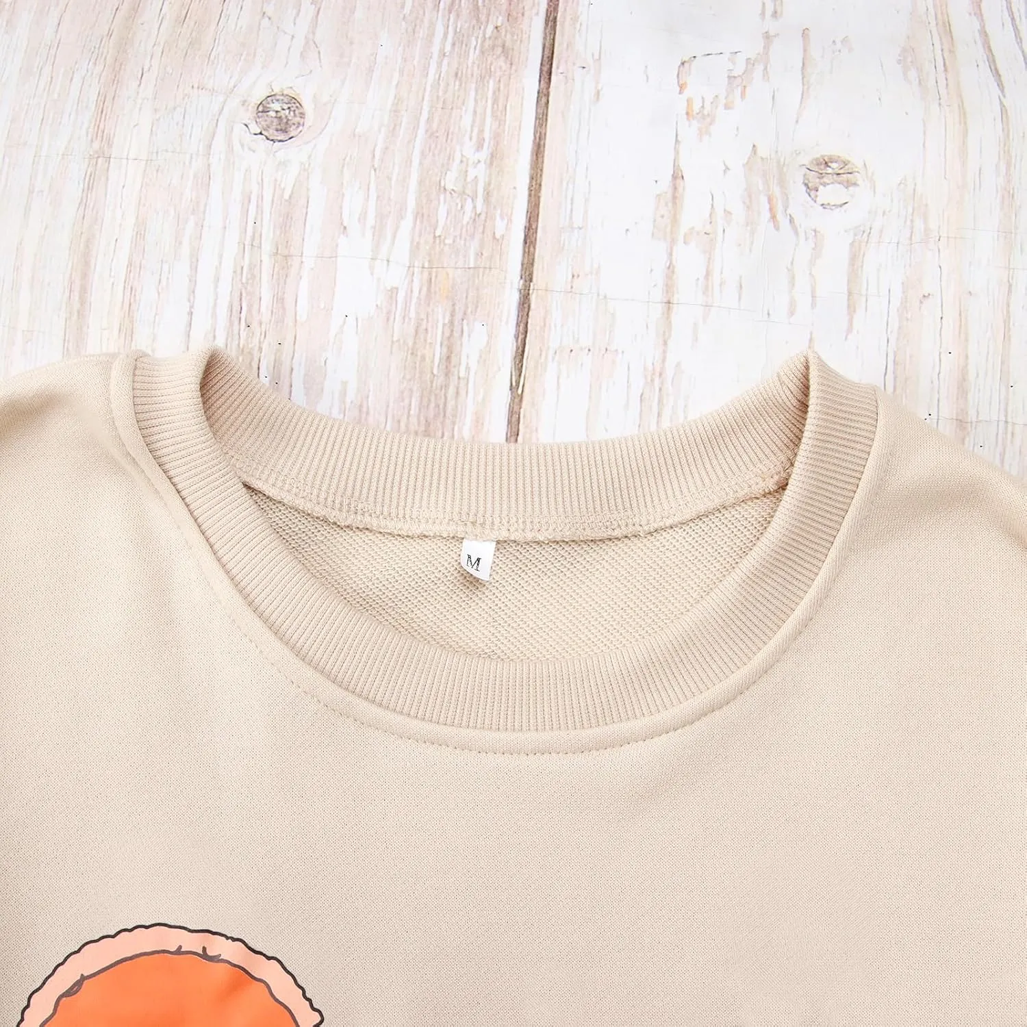 CM C&M WODRO Thanksgiving Sweatshirt Women Pumpkin Pie Whipped Cream Long Sleeve Shirts Funny Fall Crewneck Pullover Tops