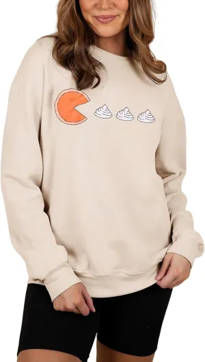 CM C&M WODRO Thanksgiving Sweatshirt Women Pumpkin Pie Whipped Cream Long Sleeve Shirts Funny Fall Crewneck Pullover Tops
