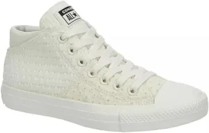 Converse Unisex Chuck Taylor All Star Madison Mid Canvas Sneaker - Lace up Closure Style - Egret/Vintage White 9