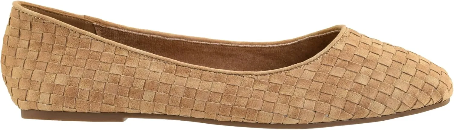 Corkys Footwear Right There Flats with Cushioned Insoles, Unique Woven Upper, Slip-On Design – Stylish and Comfortable for Day-to-Night Wear
