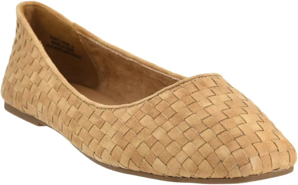 Corkys Footwear Right There Flats with Cushioned Insoles, Unique Woven Upper, Slip-On Design – Stylish and Comfortable for Day-to-Night Wear