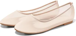 Coutgo Womens Mesh Ballet Flats Slip on Ballerina Flats Comfortable Casual Work Dress Shoes