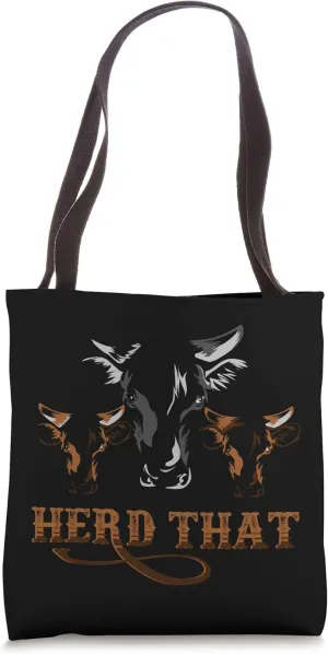 Cowboy and Cowgirl on Country for herd that cow Tote Bag