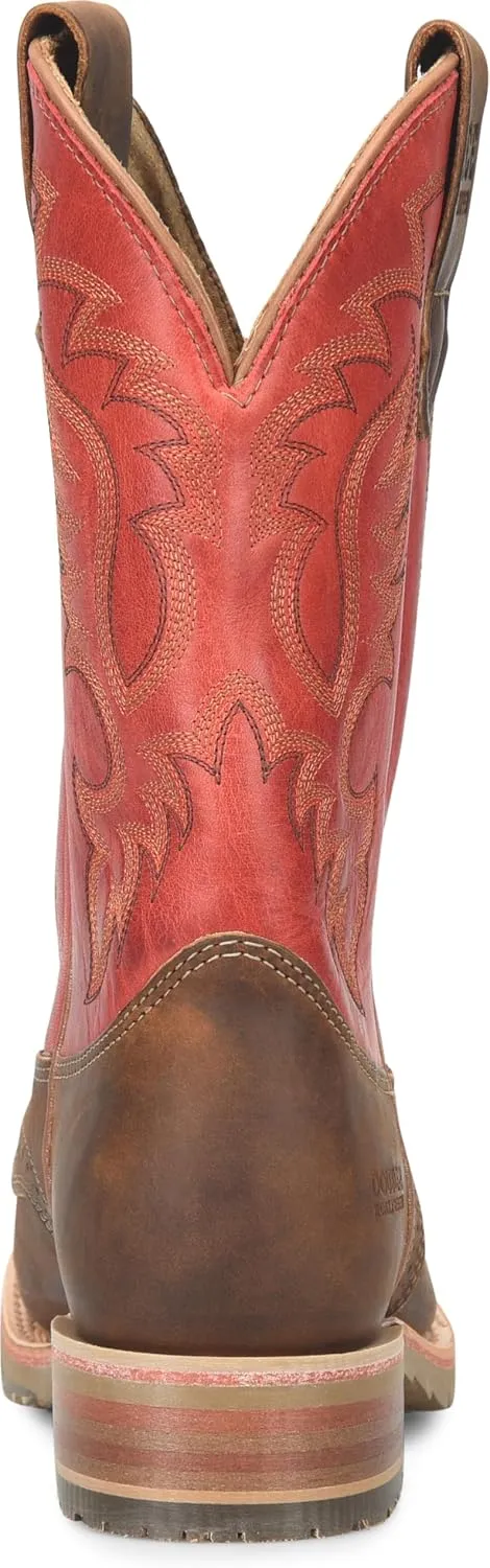 DOUBLE-H Mens 11" Soft Toe Square Toe Roper Western-Boot, Premium Leather, Comfortable Cowboy Boots for All-Day Wear