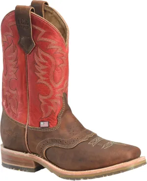 DOUBLE-H Mens 11" Soft Toe Square Toe Roper Western-Boot, Premium Leather, Comfortable Cowboy Boots for All-Day Wear