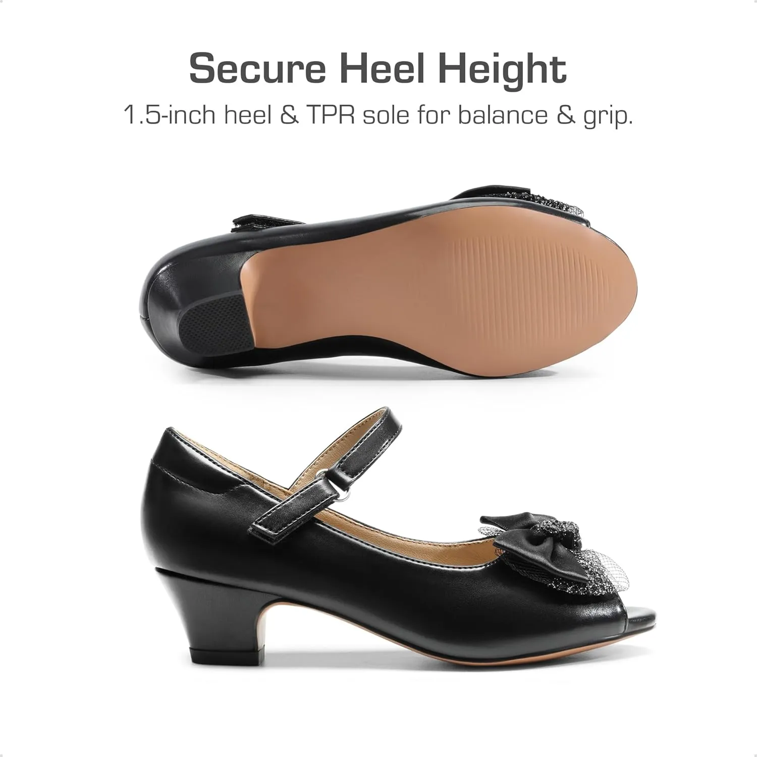 DREAM PAIRS Girls Heels Dress Shoes Flats for Wedding Bow Flower Princess Shoes for Little Kid/Big Kid