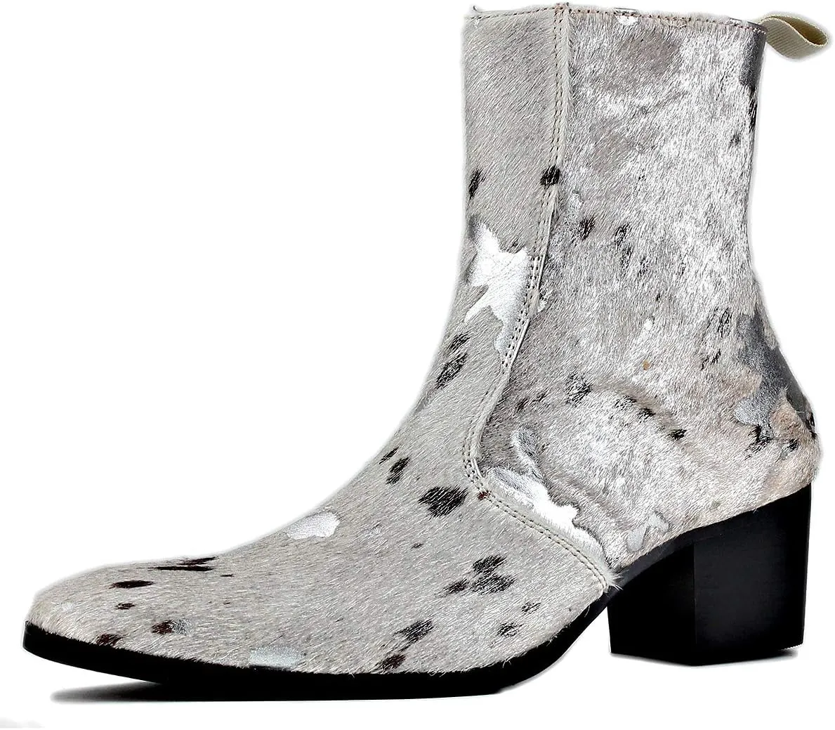 Dress Boot for Men Casual Chelsea Fashion Stylish Ankle High Heels Boots Leopard print CD-JY012-Color