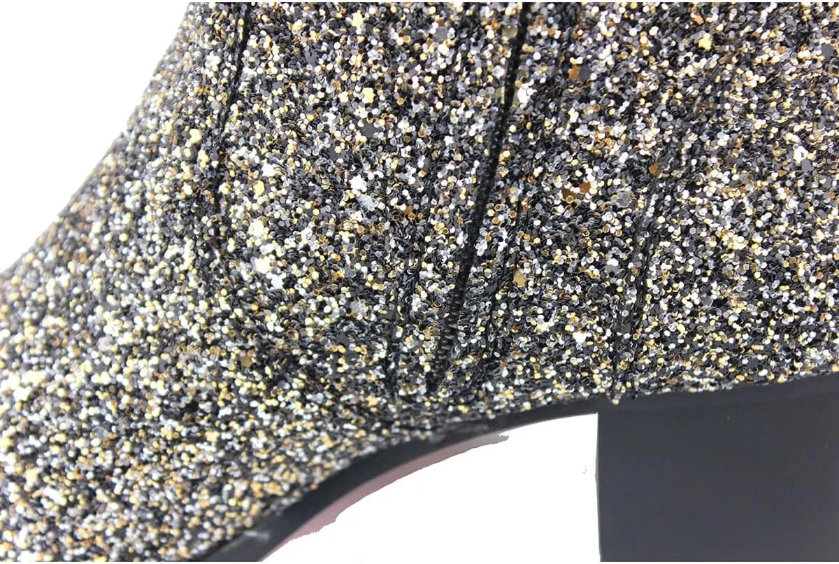 Dress Boot for Men Glitter Chelsea Designer Boots Casual shoes Side Zipper Ankle Boots
