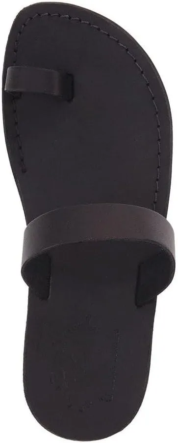 Eden - Leather Toe Ring Minimalist Sandal - Womens Sandals