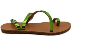 Emmanuela Ancient Greek Handmade Leather Flat Sandals, Quality Summer Shoes for Women with adjustable buckle strap, Toe Ring Strappy Sandals, Boho Chic Ankle Cuff Sandals