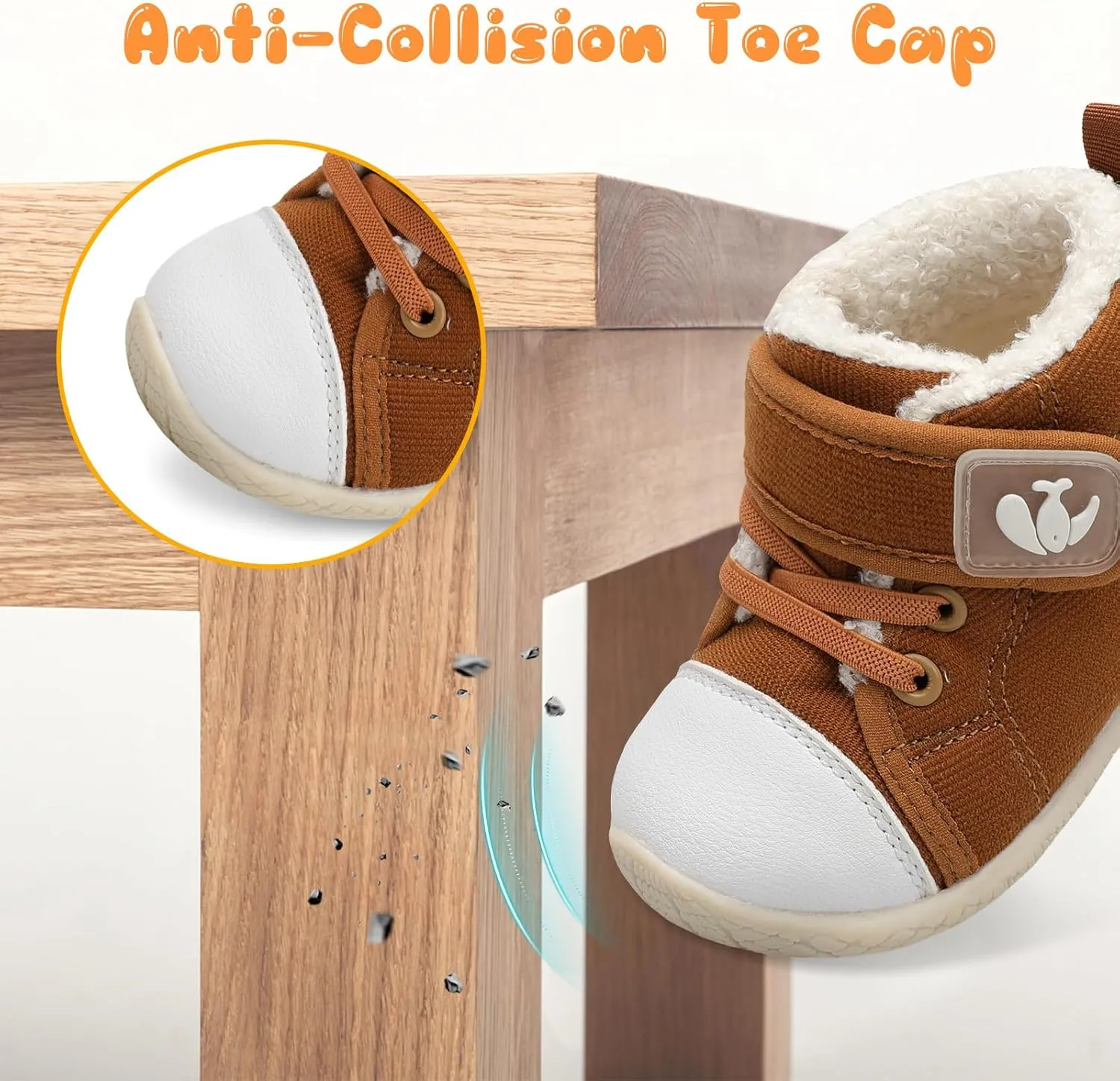 FEETCITY Baby Boots Boys Girls Infant Slippers Cozy Fleece Boots First Walking Shoes Warm Socks Newborn Crib Shoes