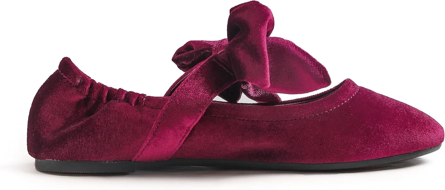 FEVERSOLE Women's Mary Jane Fashion Round Toe Easy Buckle Slip On Flats