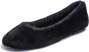 FEVERSOLE Women's Ultra Soft Colorful Memory Foam Cushioned Faux Suede Home Ballet Flats