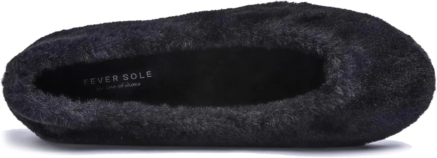 FEVERSOLE Women's Ultra Soft Colorful Memory Foam Cushioned Faux Suede Home Ballet Flats