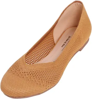 Feversole Women's Woven Fashion Breathable Knit Flat Shoes