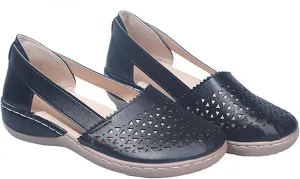 FFMA Women's Wedges Orthopedic Hollow Out Summer Sandals Hollow Carved Sandals Vintage Slip on Sandals Closed Toe Round Toe Hollowed Out Breathable Beach Sandals
