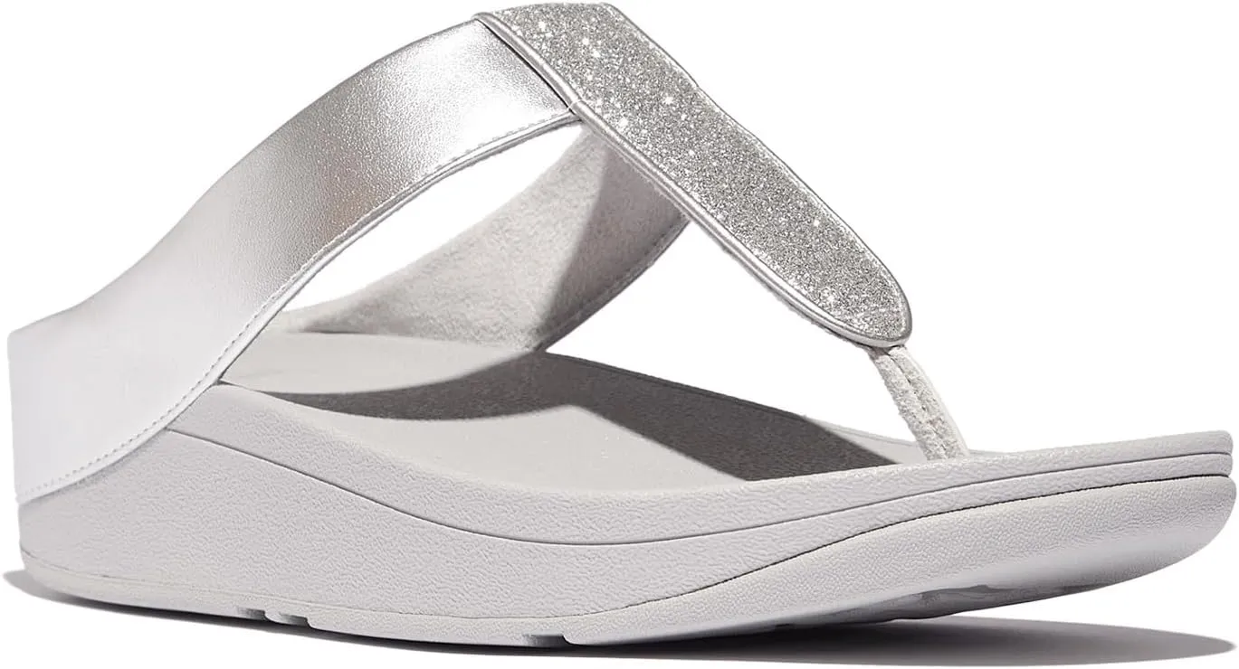 Fitflop Women's Fino Glitterdust Metallic Toe-Post Sandals
