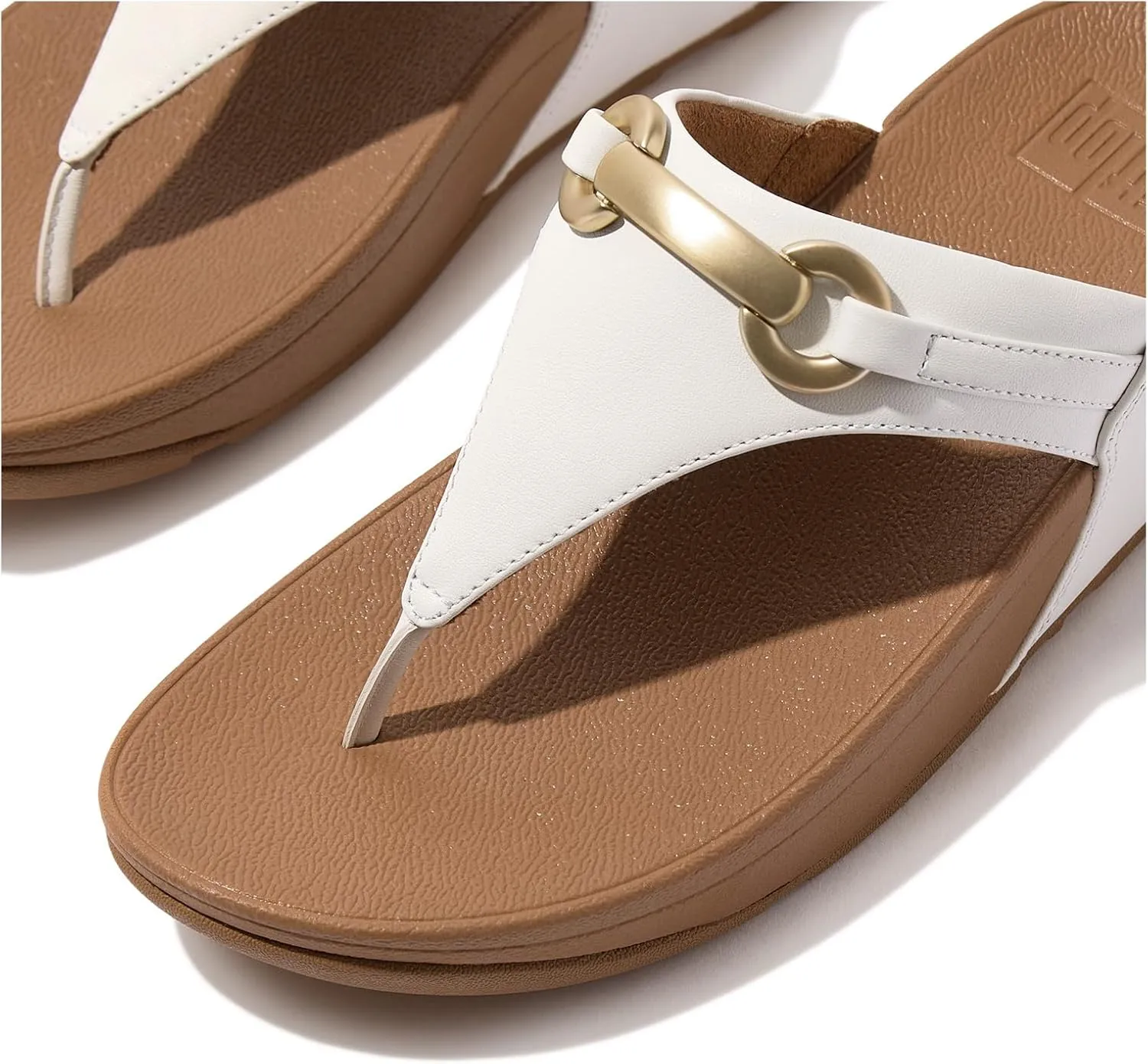 FitFlop Women's Lulu Chunky-Snaffle Leather Toe-Post Sandals Wedge