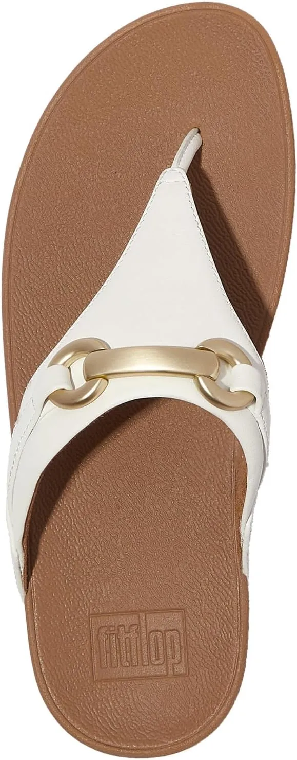 FitFlop Women's Lulu Chunky-Snaffle Leather Toe-Post Sandals Wedge