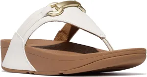 FitFlop Women's Lulu Chunky-Snaffle Leather Toe-Post Sandals Wedge