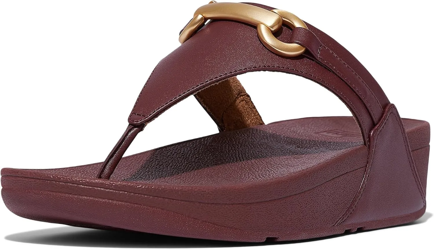 FitFlop Women's Lulu Chunky-Snaffle Leather Toe-Post Sandals Wedge