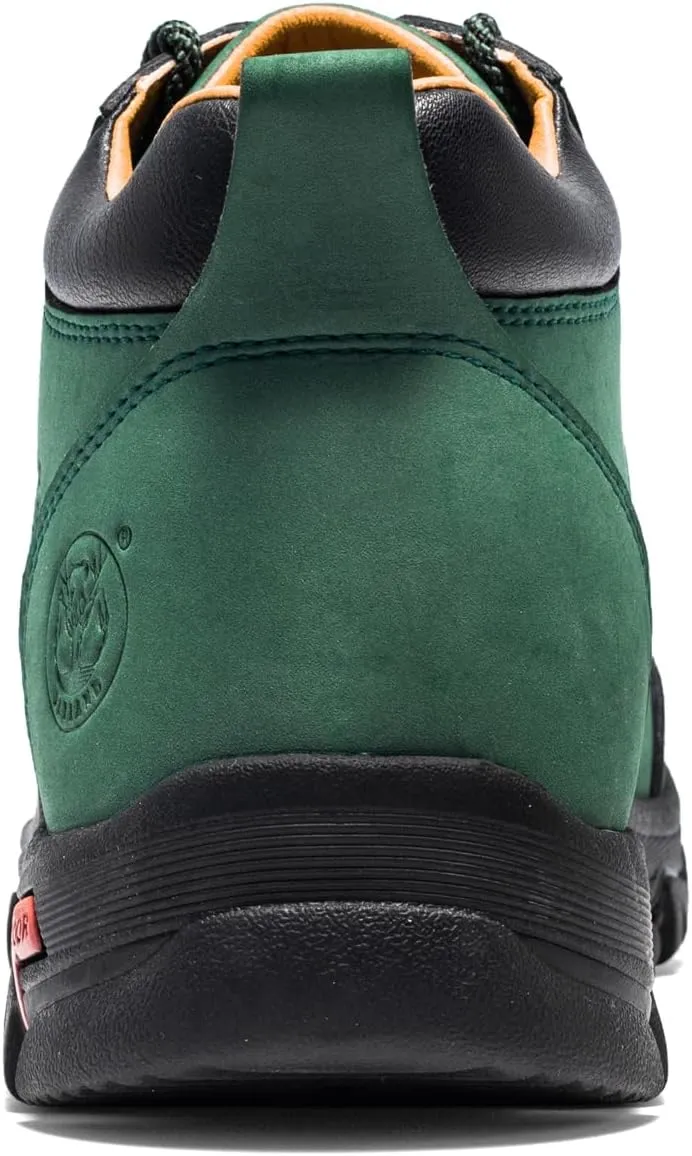 FLYLAND Men's Casual Leather Shoes Chukka Ankle Boots Handmade Fashion Shoes Non Slip Breathable Comfortable Mid Top for Driving Walking Outdoor
