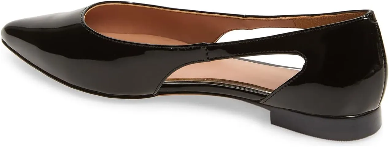 FOWT Spring Fashion Slip-on Cut-Out Pointed Toe Flats for Women Elegant Splicing Casual Dressy Low Heel Sandals Comfort Ballet Flats Shoes US Size 4-16 M