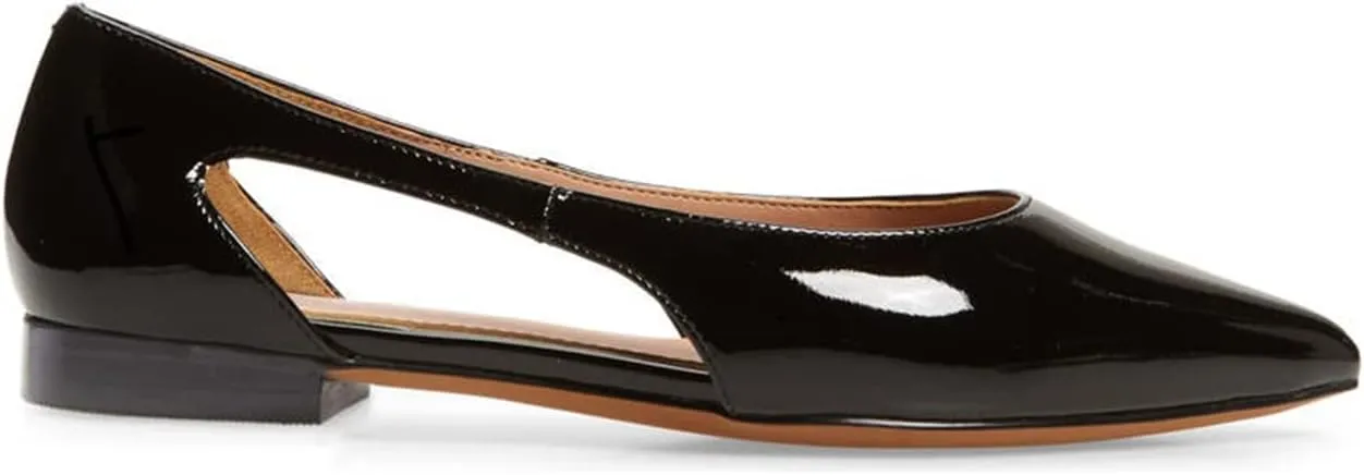FOWT Spring Fashion Slip-on Cut-Out Pointed Toe Flats for Women Elegant Splicing Casual Dressy Low Heel Sandals Comfort Ballet Flats Shoes US Size 4-16 M
