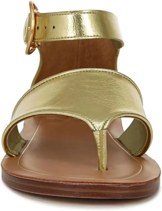 Franco Sarto Women's Ruth Ankle Strap Thong Flat Sandal