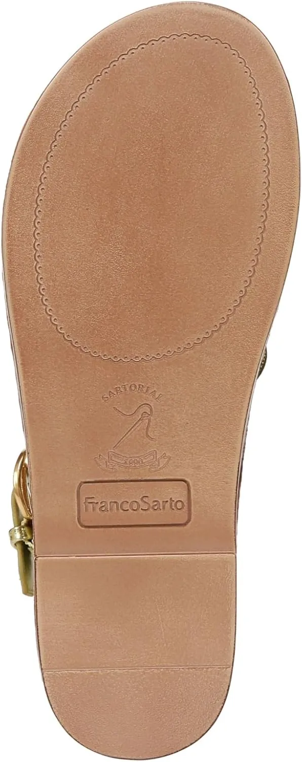 Franco Sarto Women's Ruth Ankle Strap Thong Flat Sandal