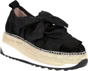 Free People Women's Chapmin Espadrille Sneakers, Black, 6