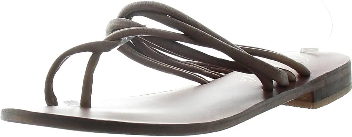 Free People Womens Kayla Leather Thong Slide Sandals