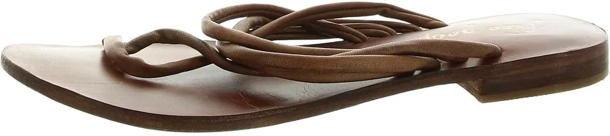 Free People Womens Kayla Leather Thong Slide Sandals