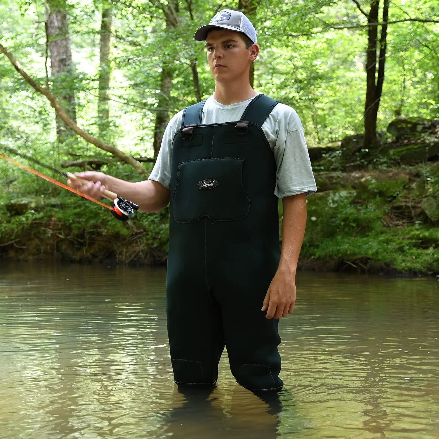 FROGG TOGGS Men's Amphib Stockingfoot Neoprene Waterproof Fishing Chest Wader for Fishing