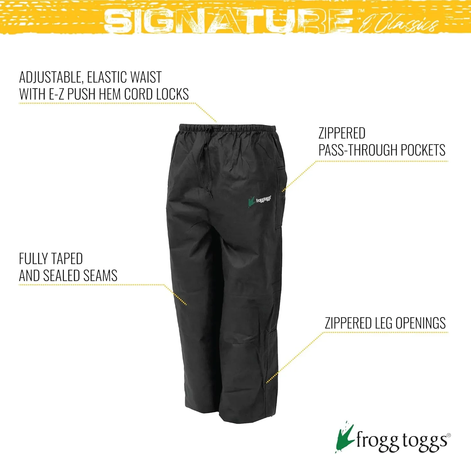 Frogg Toggs Men's Bull Frogg Waterproof Rain Pant