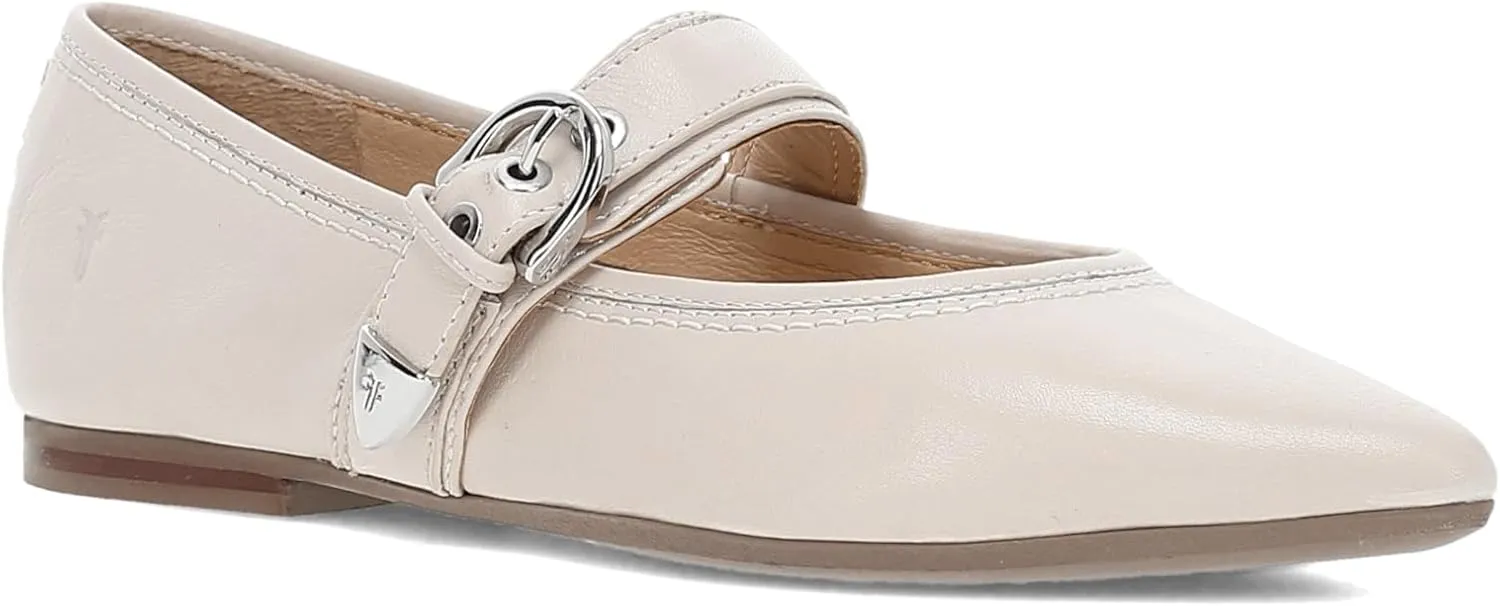 Frye Heather Buckle Mary Jane Flats-Sandals for Women - Elegant Leather Footwear with Adjustable Strap and Comfortable Fit