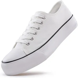 FUUPNN Platform Sneakers Canvas Fashion Lace Up Classic Casual Walking Shoes High Tops Canvas Shoes Casual Tennis Shoes