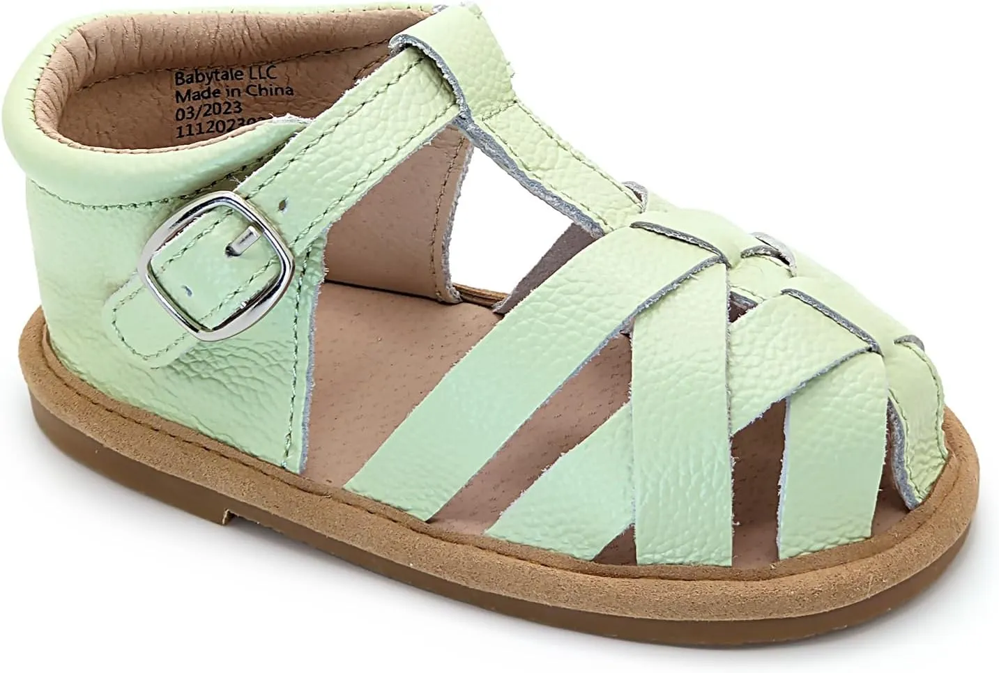 Genuine leather Closed Toe Girls' sandals for toddler/small kids
