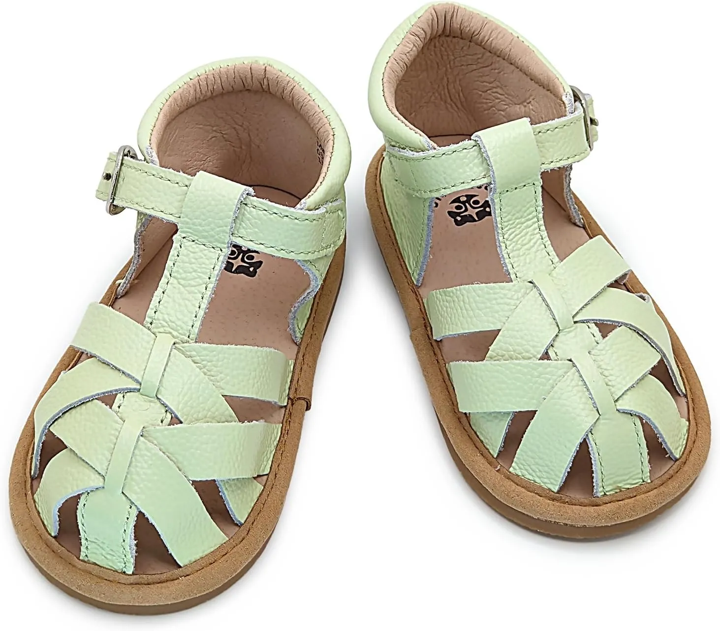 Genuine leather Closed Toe Girls' sandals for toddler/small kids