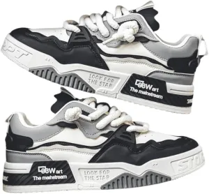 ging, Traveling, All SeasonsMen's Fashionable Thick Soled Skateboard Shoes, Suitable for Outdoor Campus Walking