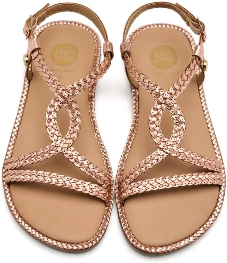 GIOSEPPO Girl's Modern Flat Sandal, Rose Gold, 8 us