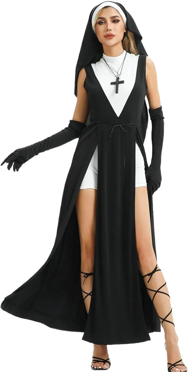 Gothic Clothes for Women Goth Witch Cosplay Costumes Masquerade Prom Dresses Medieval Fairy Dress for Halloween