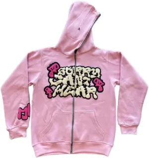 Harajuku Hoodies Letter Foaming Print Hooded Sweatshirt Punk Full Zipper Jacket Y2k Oversized Hoodies Garbage Coat