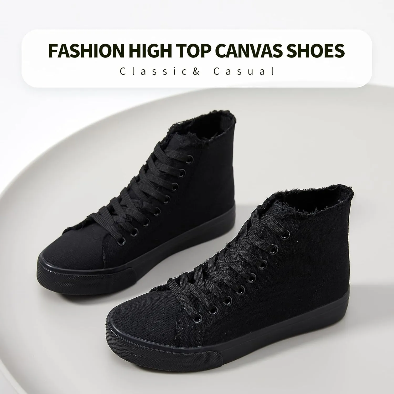 hash bubbie Unisex Canvas High top Sneakers Women's Classic Fashion High Tops Canvas Shoes Casual Tennis Shoes for Men